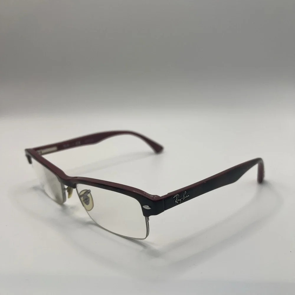 Ray Ban Eyeglasses Frames Only RB 7014 5156 52-18-140 Tortoise & Purple Half Rim